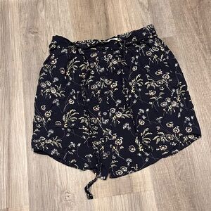 Loft Floral Navy Skirt
